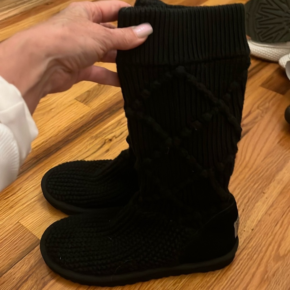 Ugg black sweater boots